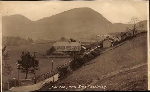 Ak Ffestiniog Wales, Manods, Wohnhäuser