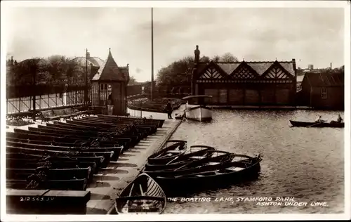 Ak Ashton under Lyne North West England, The Boating Lake, Stamford Park