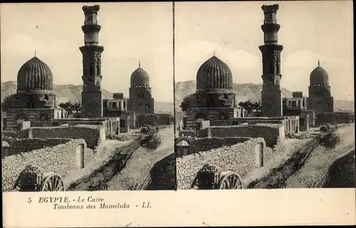 Stereo Ak Cairo Kairo Ägypten, Tombeaux des Mameluks