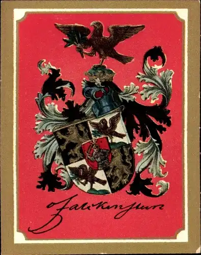 Sammelbild Ruhmreiche deutsche Wappen Nr. 108 Ernst Friedrich Vogel v. Falckenstein, preuß. General