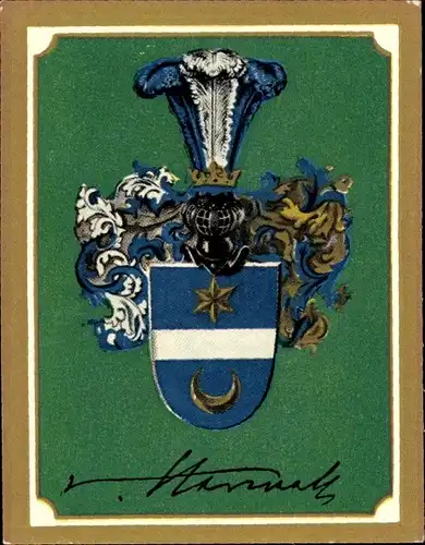 Sammelbild Ruhmreiche deutsche Wappen Nr. 199, Adolf v. Harnack, Theologe