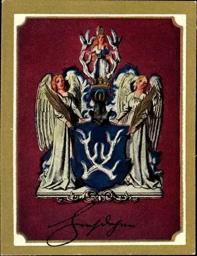 Sammelbild Ruhmreiche deutsche Wappen Nr. 156, Nikolaus Graf zu Dohna-Schlodien, Hilfskreuzer Möwe