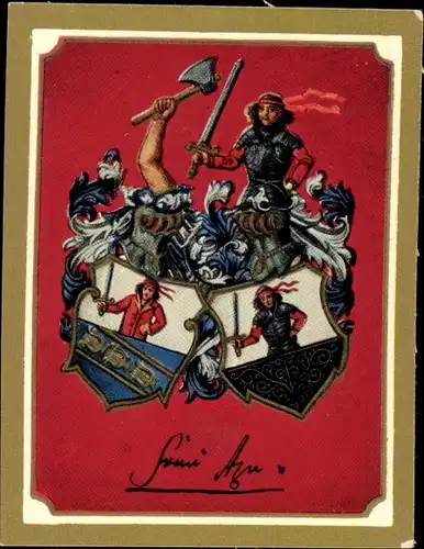 Sammelbild Ruhmreiche deutsche Wappen Nr.165, Katharina Elisabeth Goethe, Goethes Mutter