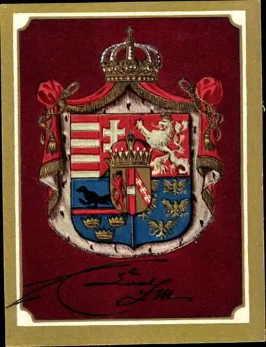 Sammelbild Ruhmreiche deutsche Wappen Nr. 81, Karl Erzherzog v. Österreich, Herzog v. Teschen