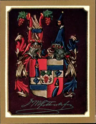 Sammelbild Ruhmreiche deutsche Wappen Nr. 234, Max v. Pettenkofer, Hygieniker