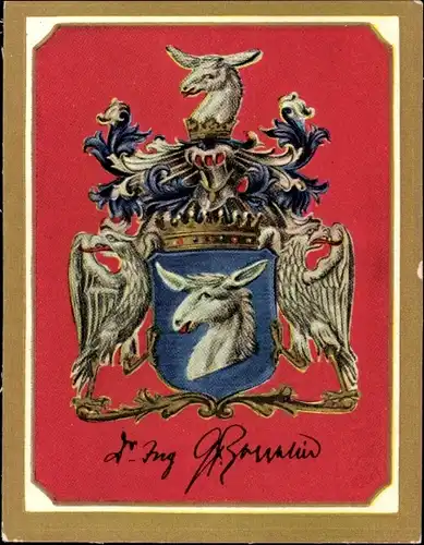 Sammelbild Ruhmreiche deutsche Wappen Nr. 241, Ferdinand Graf v. Zeppelin, Erfinder d. Luftschiffes