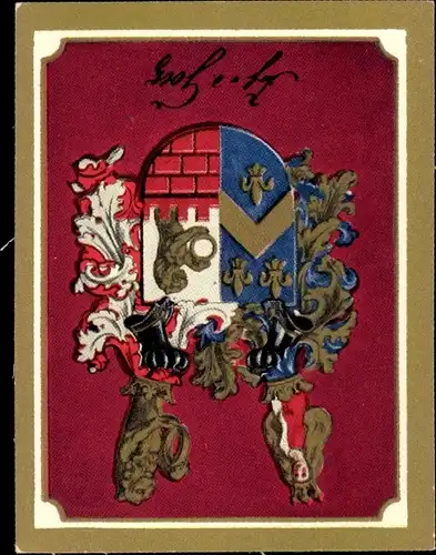 Sammelbild Ruhmreiche deutsche Wappen Nr. 147, Colmar Freiherr v. der Goltz, Organisator türk. Armee