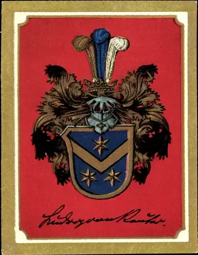 Sammelbild Ruhmreiche deutsche Wappen Nr. 157, Ludwig v. Reuter, Befehlshaber der Deutschen Flotte