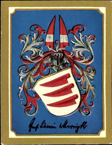 Sammelbild Ruhmreiche deutsche Wappen Nr. 58, L. Graf v. Schwerin von Krosigk, Reichsfinanzminister