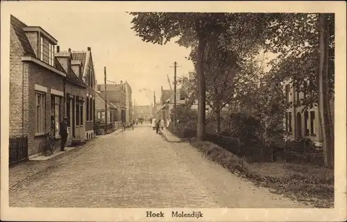 Ak Hoek Zeeland Niederlande, Molendijk