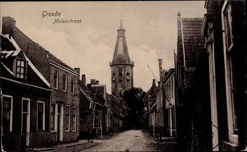 Ak Groede Zeeland, Molenstraat