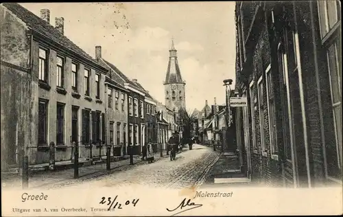 Ak Groede Zeeland, Molenstraat