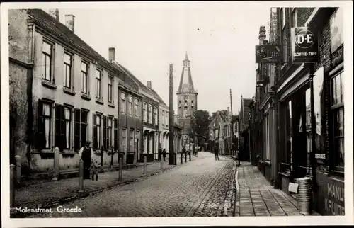 Ak Groede Zeeland, Molenstraat