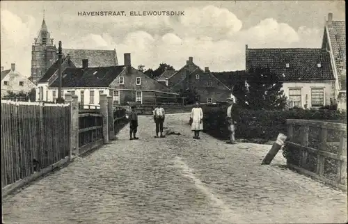 Ak Ellewoutsdijk Zeeland, Havenstraat