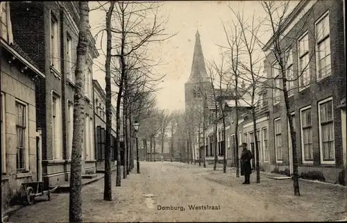 Ak Domburg Veere Zeeland Niederlande, Weststraat