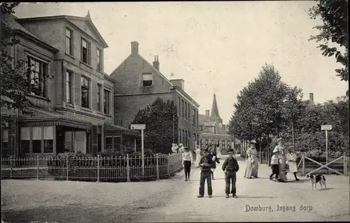 Ak Domburg Veere Zeeland Niederlande, Ingang dorp