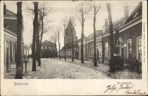 Ak Serooskerke Walcheren Zeeland Niederlande, Dorpstraat