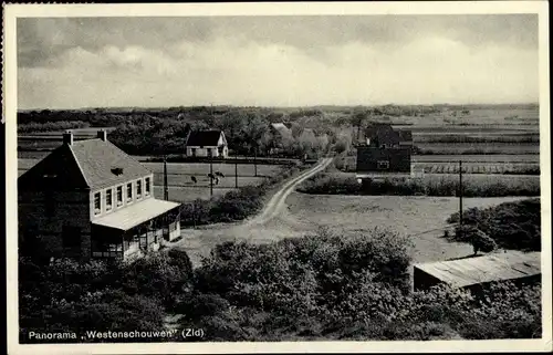 Ak Westenschouwen Westen Schouwen Duiveland Zeeland, Panorama