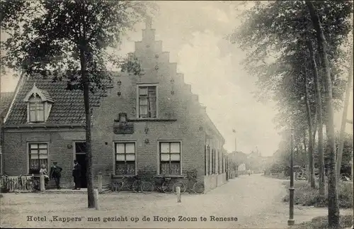 Ak Renesse Schouwen-Duiveland Zeeland, Hotel Kappers met gezicht op de Hooge Zoom