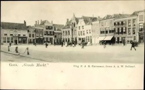 Ak Goes Zeeland Niederlande, Groote Markt