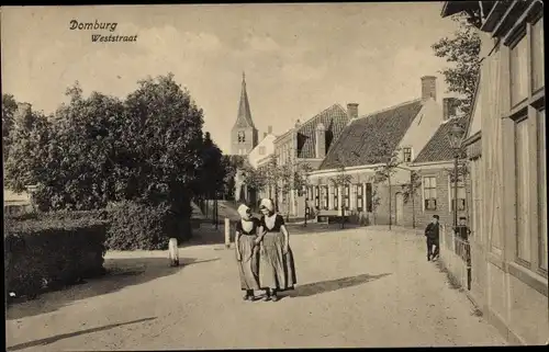 Ak Domburg Veere Zeeland Niederlande, Weststraat