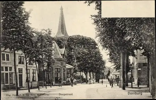 Ak Domburg Veere Zeeland Niederlande, Dorpstraat