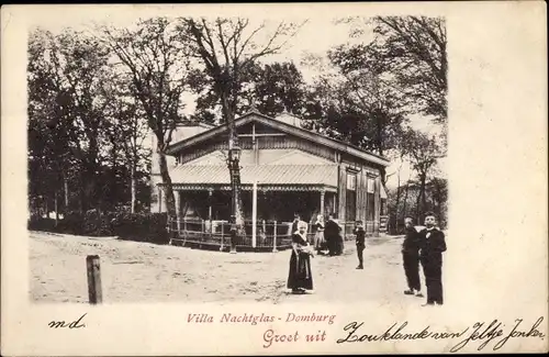 Ak Domburg Veere Zeeland Niederlande, Villa Nachtglas