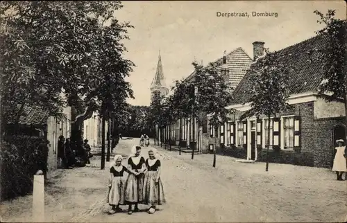 Ak Domburg Veere Zeeland Niederlande, Dorpstraat