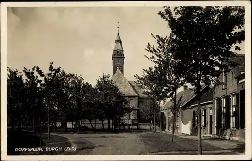 Ak Burgh Haamstede Schouwen Duiveland Zeeland Niederlande, Dorpsplein