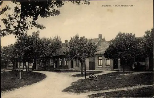 Ak Burgh Haamstede Schouwen Duiveland Zeeland Niederlande, Dorpsgezicht
