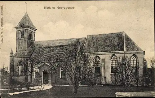 Ak Noordgouwe Schouwen Duiveland Zeeland Niederlande, Kerk