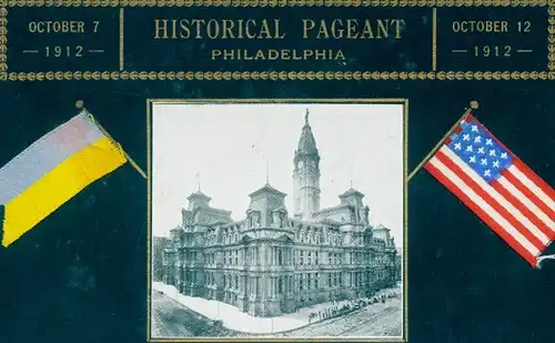 Passepartout Ak Philadelphia Pennsylvania USA, Building, Historical Pageant 1912