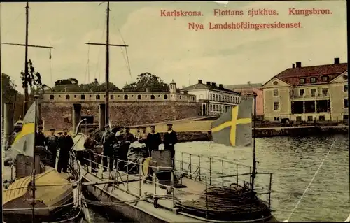 Ak Karlskrona Schweden, Flottans sjukhus, Kungsbronm, Nya Landshöfdingsresidenset