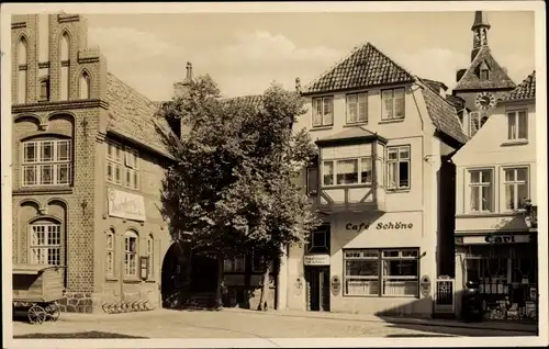 Ak Rendsburg in Schleswig Holstein, Cafe Schöne, Altstädter Markt