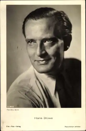 Ak Schauspieler Hans Stüwe, Portrait, Film Foto Verlag A 3623/1