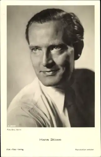 Ak Schauspieler Hans Stüwe, Portrait, Film Foto Verlag A 3623/1