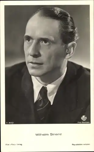 Ak Schauspieler Wilhelm Strienz, Portrait, Film Foto Verlag A 3637/1