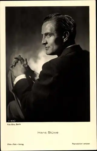 Ak Schauspieler Hans Stüwe, Film Foto Verlag A 3874/1