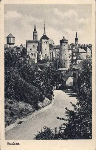 Ak Bautzen in der Oberlausitz, Michaeliskirche, Alte Wasserkunst, Türme des Domes und Rathauses