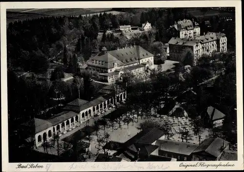 Ak Bad Steben in Oberfranken, Kuranlagen, Fliegeraufnahme