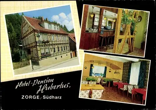 Ak Zorge Walkenried im Harz, Hotel-Pension Hubertus