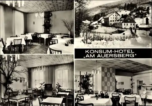 Ak Wildenthal Eibenstock im Erzgebirge, Konsum-Hotel Am Auersberg, Winteransicht