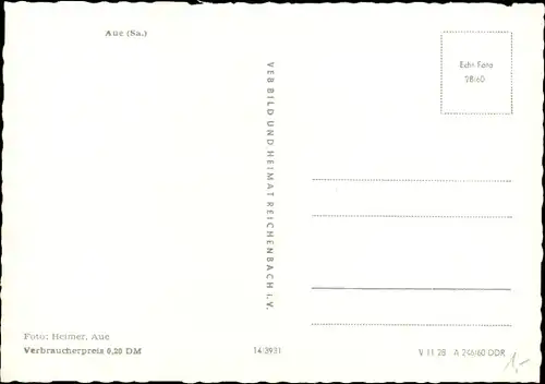 Ak Aue im Erzgebirge Sachsen, Ortsansicht