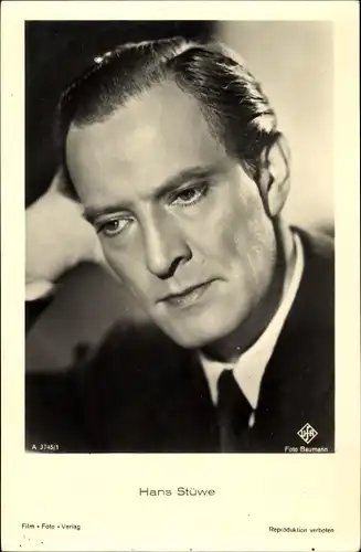 Ak Schauspieler Hans Stüwe, Portrait