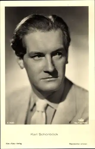 Ak Schauspieler Karl Schönböck, Portrait, Nr. A 3437/1