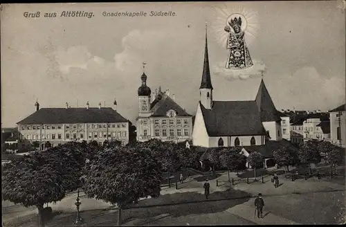 Ak Altötting in Oberbayern, Gnadenkapelle, Südseite