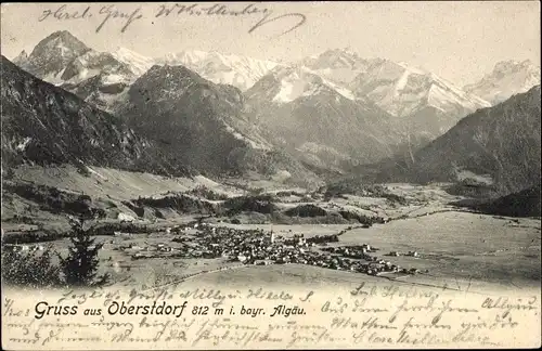 Ak Oberstdorf im Oberallgäu, Panorama