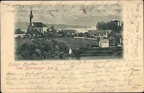 Ak Starnberg in Oberbayern, Starnberger See, Kirche