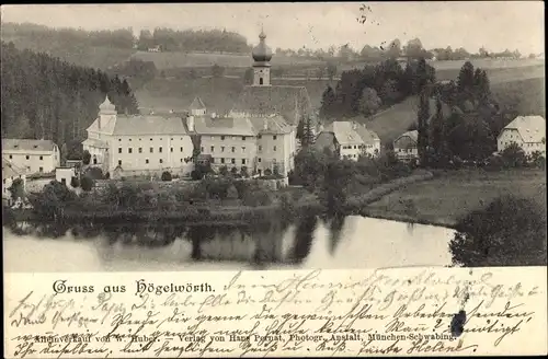 Ak Höglwörth Anger im Rupertiwinkel Oberbayern, Kloster, See