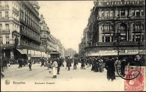 Ak Bruxelles Brüssel, Boulevard Anspach